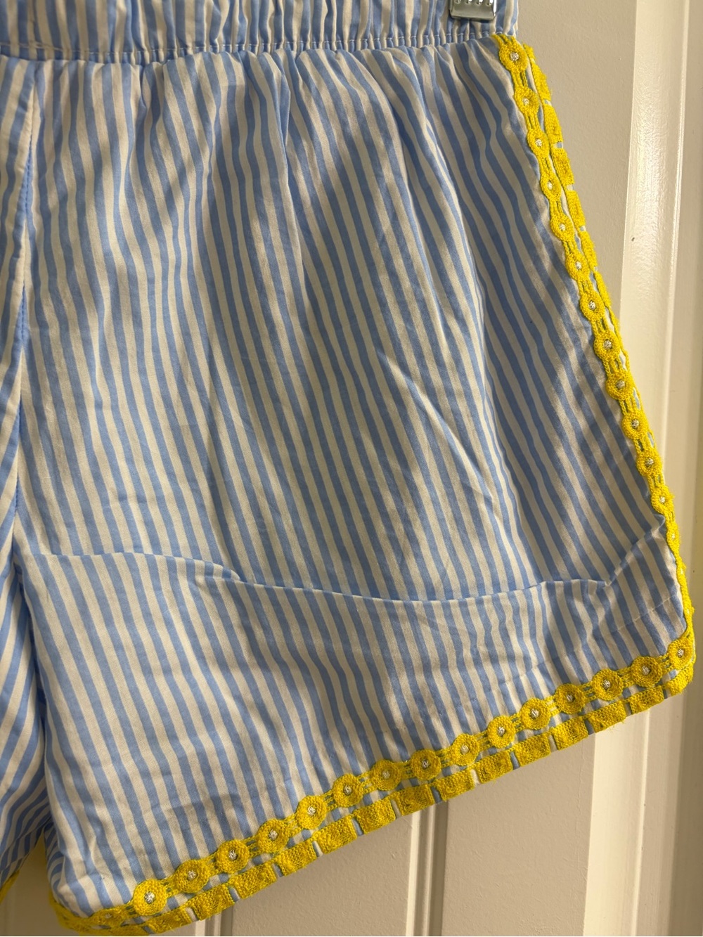 Lilly Pulitzer Katia Seersucker Shorts Blue Peri Swizzle Stripe Sz XXS - Picture 6 of 9